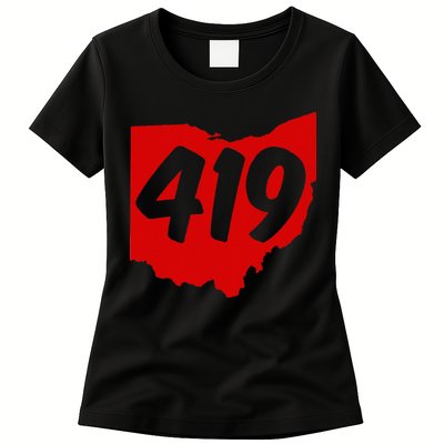 Toledo Sandusky Mansfield 419 Area Code Ohio Womens T-Shirt