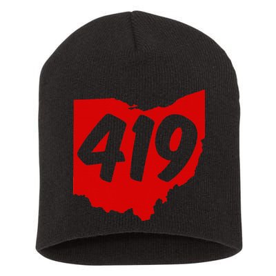 Toledo Sandusky Mansfield 419 Area Code Ohio Short Acrylic Beanie