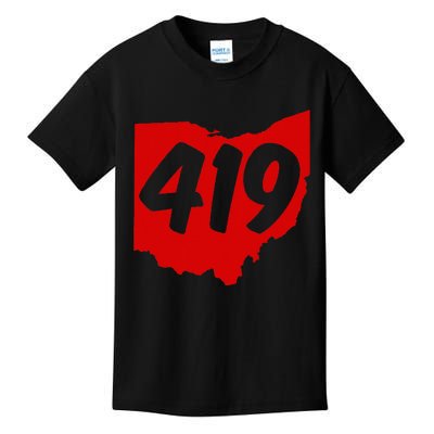 Toledo Sandusky Mansfield 419 Area Code Ohio Kids T-Shirt