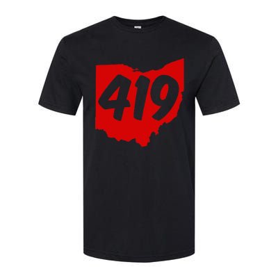 Toledo Sandusky Mansfield 419 Area Code Ohio Softstyle CVC T-Shirt