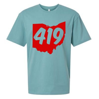 Toledo Sandusky Mansfield 419 Area Code Ohio Sueded Cloud Jersey T-Shirt