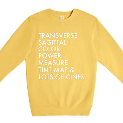 Transverse Sagittal Measure Sonographer Ultrasound Tech Premium Crewneck Sweatshirt