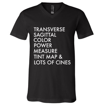 Transverse Sagittal Measure Sonographer Ultrasound Tech V-Neck T-Shirt