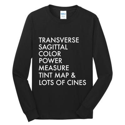 Transverse Sagittal Measure Sonographer Ultrasound Tech Tall Long Sleeve T-Shirt