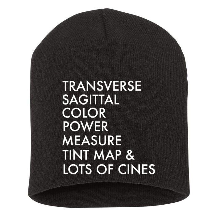 Transverse Sagittal Measure Sonographer Ultrasound Tech Short Acrylic Beanie