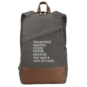 Transverse Sagittal Measure Sonographer Ultrasound Tech Cotton Canvas Backpack