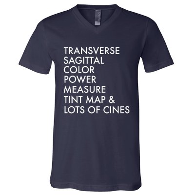 Transverse Sagittal Measure Sonographer Ultrasound Tech V-Neck T-Shirt