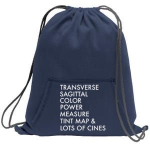 Transverse Sagittal Measure Sonographer Ultrasound Tech Sweatshirt Cinch Pack Bag