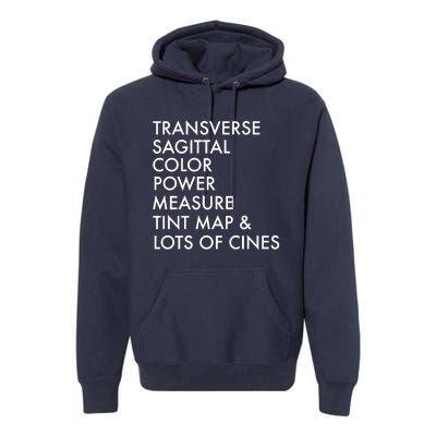 Transverse Sagittal Measure Sonographer Ultrasound Tech Premium Hoodie