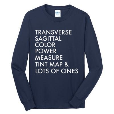 Transverse Sagittal Measure Sonographer Ultrasound Tech Tall Long Sleeve T-Shirt