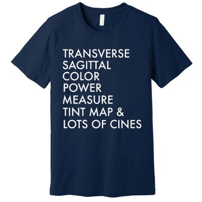 Transverse Sagittal Measure Sonographer Ultrasound Tech Premium T-Shirt