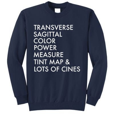 Transverse Sagittal Measure Sonographer Ultrasound Tech Tall Sweatshirt