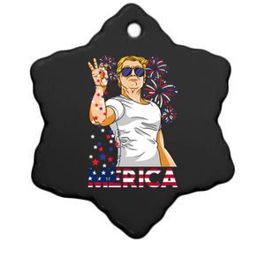 Trump Salt Merica Make Usa Great Again Usa Flag Gift Ceramic Star Ornament