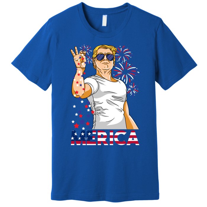 Trump Salt Merica Make Usa Great Again Usa Flag Gift Premium T-Shirt