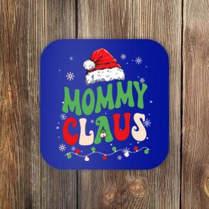 Team Santa Mommy Claus Groovy Matching Family Christmas Funny Gift Coaster