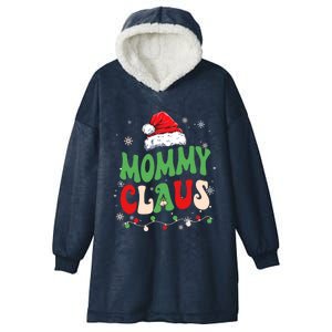 Team Santa Mommy Claus Groovy Matching Family Christmas Funny Gift Hooded Wearable Blanket