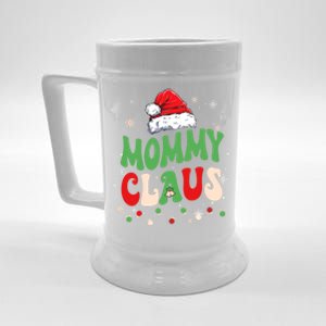 Team Santa Mommy Claus Groovy Matching Family Christmas Funny Gift Beer Stein