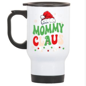 Team Santa Mommy Claus Groovy Matching Family Christmas Funny Gift Stainless Steel Travel Mug