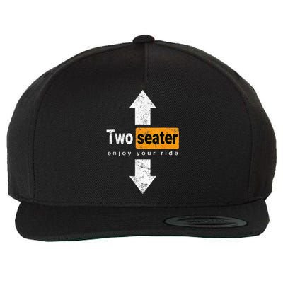 Two Seater Naughty Dirty Adult Humor Funny Dad Joke Wool Snapback Cap