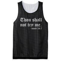 Thou Shall Not Try Me Mesh Reversible Basketball Jersey Tank