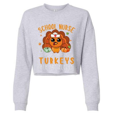 Tu School Nurse Thanksgiving Turkey Lover Costume Fall Cropped Pullover Crew