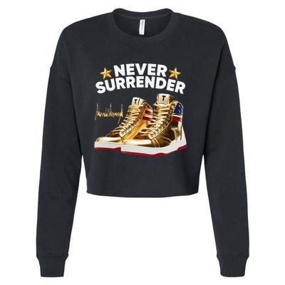 Trump Sneakers Never Surrender Cropped Pullover Crew