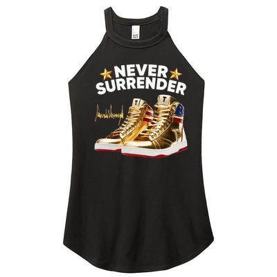 Trump Sneakers Never Surrender Women’s Perfect Tri Rocker Tank