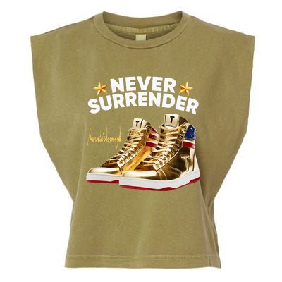 Trump Sneakers Never Surrender Garment-Dyed Women's Muscle Tee