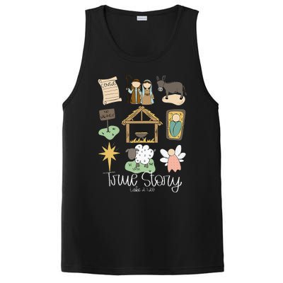 True Story Nativity Christmas Baby God Jesus Christian  PosiCharge Competitor Tank