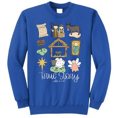 True Story Nativity Christmas Baby God Jesus Christian  Sweatshirt