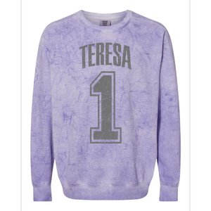 Teresa Supporter Number 1 Biggest Fan Colorblast Crewneck Sweatshirt