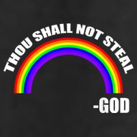 Thou Shall Not Steal Gods Rainbow Adult Drive Performance Visor