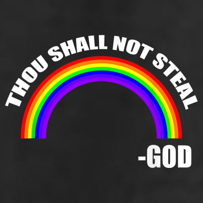 Thou Shall Not Steal Gods Rainbow Adult Drive Performance Visor