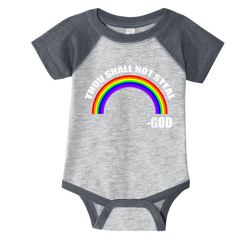 Thou Shall Not Steal Gods Rainbow Infant Baby Jersey Bodysuit