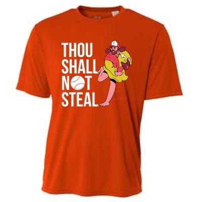 Thou Shall Not Steal Baseball Gift Cooling Performance Crew T-Shirt