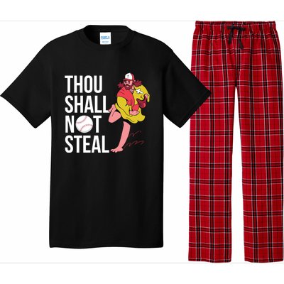 Thou Shall Not Steal Baseball Gift Pajama Set