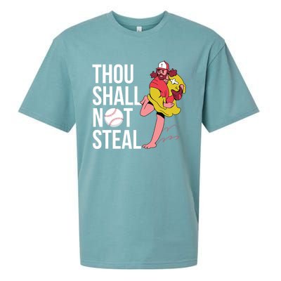 Thou Shall Not Steal Baseball Gift Sueded Cloud Jersey T-Shirt