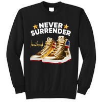 Trump Sneakers Never Surrender Tall Sweatshirt