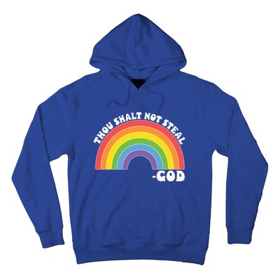 Thou Shall Not Steal Exodus 20:15 Rainbow Shalt Not Steal Gift Hoodie