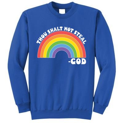 Thou Shall Not Steal Exodus 20:15 Rainbow Shalt Not Steal Gift Sweatshirt