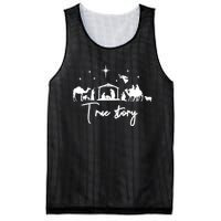 True Story Nativity Christmas Baby Jesus Manger Mesh Reversible Basketball Jersey Tank