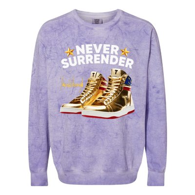 Trump Sneakers Never Surrender Colorblast Crewneck Sweatshirt