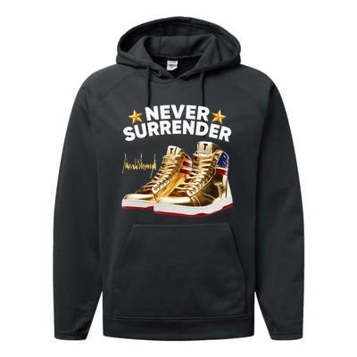 Trump Sneakers Never Surrender Performance Fleece Hoodie