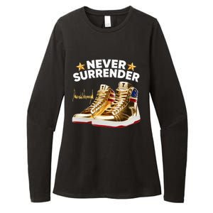 Trump Sneakers Never Surrender Womens CVC Long Sleeve Shirt