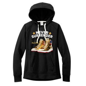 Trump Sneakers Never Surrender Women's Fleece Hoodie