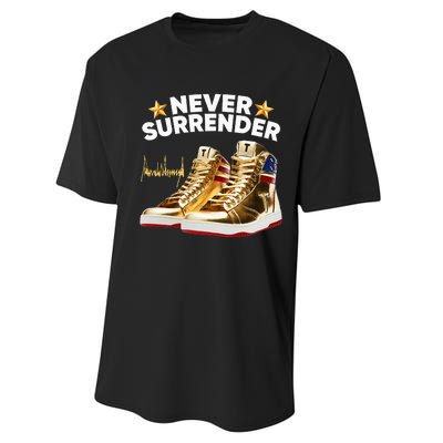 Trump Sneakers Never Surrender Performance Sprint T-Shirt