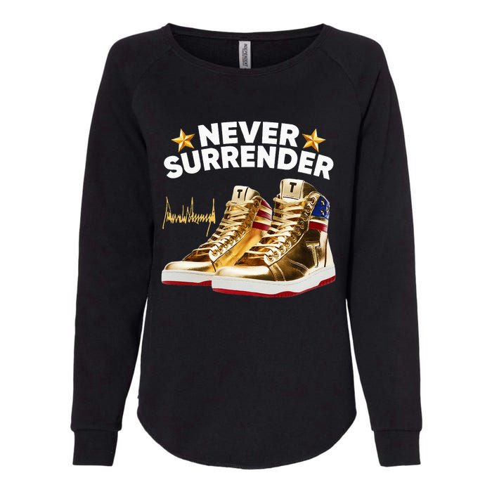 Trump Sneakers Never Surrender Womens California Wash Sweatshirt