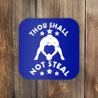 Thou Shall Not Steal Funny Baseball Softball Catcher Gift Coaster