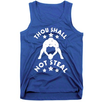 Thou Shall Not Steal Funny Baseball Softball Catcher Gift Tank Top