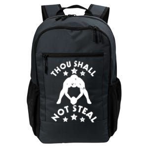 Thou Shall Not Steal Funny Baseball Softball Catcher Gift Daily Commute Backpack